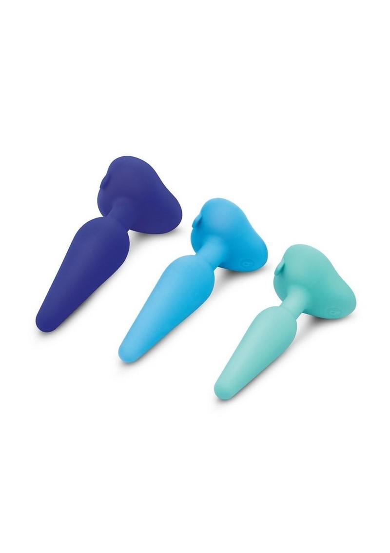 B-Vibe Anal Silicone Training Kit (3 Piece) - Blue