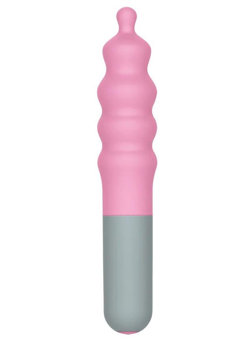 Rock Candy Bubble Gusher Rechargeable Silicone Vibrator - Pink/Gray