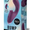 Bodywand I.D. Bump Rechargeable Silicone Dual Stimulating Clitoral Vibrator - Wine