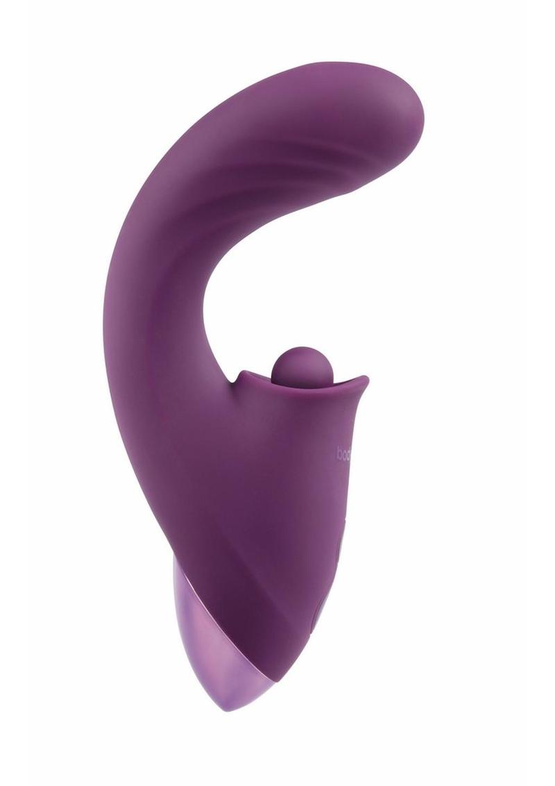 Bodywand I.D. Bump Rechargeable Silicone Dual Stimulating Clitoral Vibrator - Wine