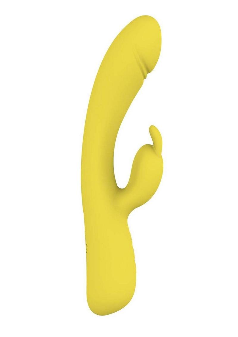 Blaze Heat Up Bunny Rechargeable Silicone Vibrator - Yellow