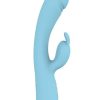 Blaze Heat Up Bunny Rechargeable Silicone Vibrator - Blue