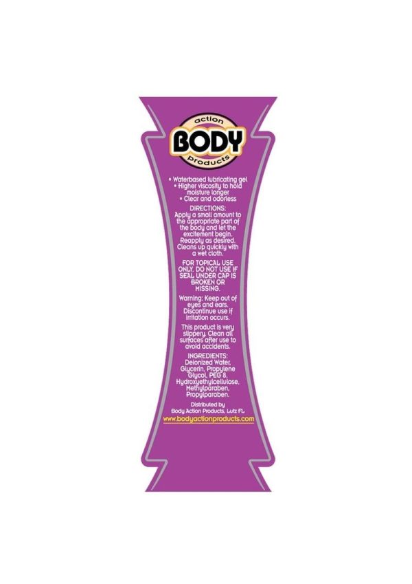 Body Action Supreme Gel Water Based Lubricant 8.5 Ounce - Image 2