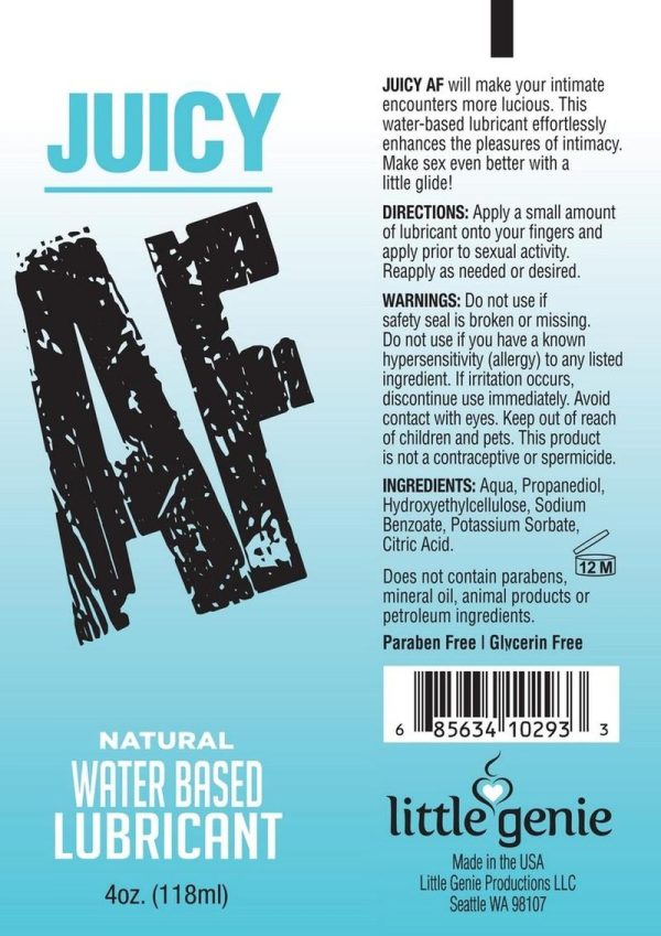 Juicy AF Natural Water Based Lubricant 2oz - Image 2