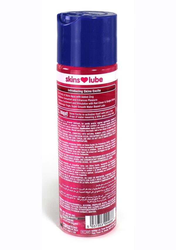 Skins Excite Tingling Water Based Lubricant 4.4oz - Image 2