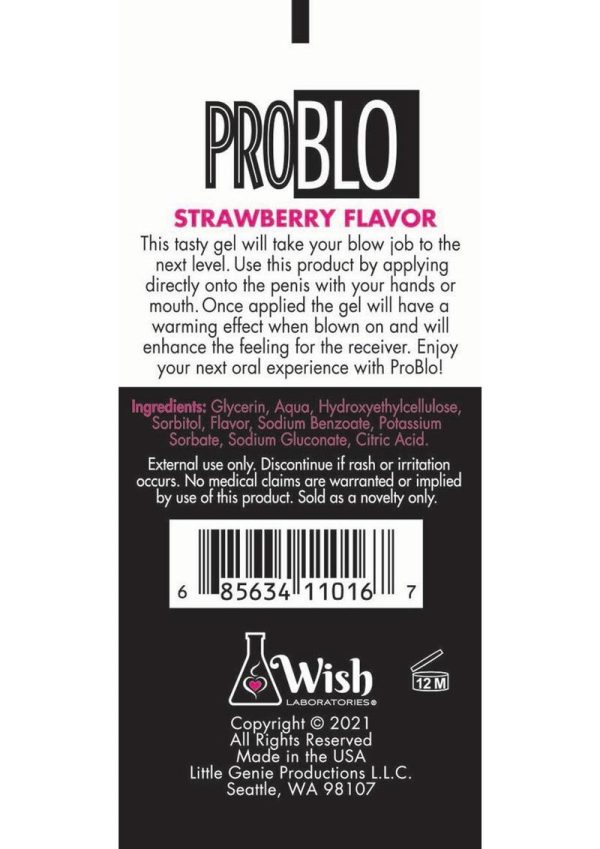 ProBlo Oral Pleasure Flavored Gel 1.5oz - Strawberry - Image 2