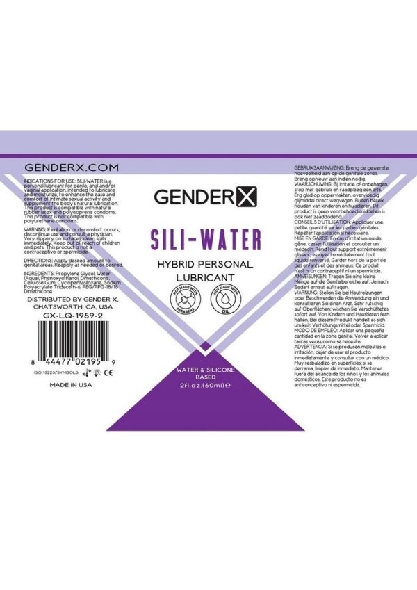 Gender X Sili-Water Hybrid Lubricant 2oz - Image 2