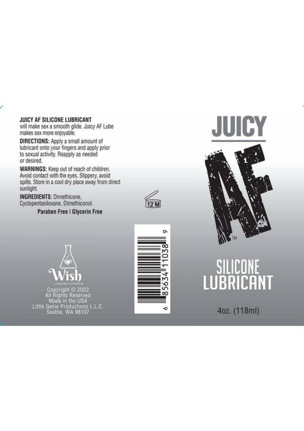 Juicy AF Silicone Lubricant 4 oz - Image 2