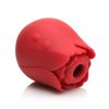 Bloomgasm Cyber Rose Sucking and Vibrating Digital Rechargeable Silicone Clitoral Stimulator - Red