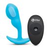 B-Vibe P-Spot Rechargeable Silicone Snug Plug with Remote Control 95g - Blue