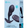 B-Vibe P-Spot Rechargeable Silicone Snug Plug with Remote Control 145g - Black