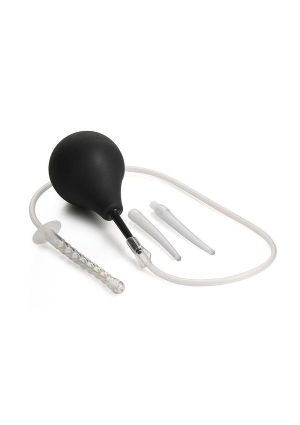 CleanStream Silicone Enema Bulb Kit - Black/Clear