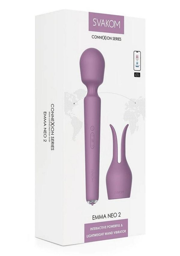 Svakom Emma Neo 2 App Compatible Rechargeable Silicone Heated Vibrator - Lavender