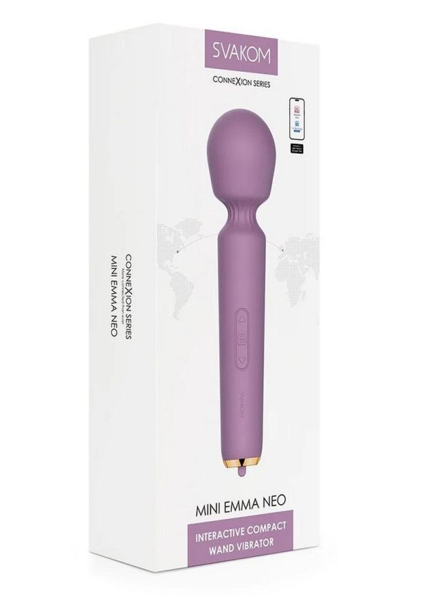 Svakom Mini Emma Neo App Compatible Rechargeable Silicone Vibrator - Lavender