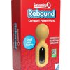Screaming O Rebound Rechargeable Silicone Compact Power Wand - Bumblee Yellow