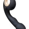 Bodywand G-Play Ergonomic Rechargeable Silicone Dual Motor Squirt Trainer Vibrator with Clitoral Stimulator - Black