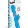 Bang! Rotating Beaded Rechargeable Silicone Rabbit Vibrator - Blue