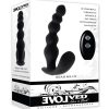 Bead Me Up Rechargeable Silicone Vibrating Anal Beads with Remote Control - Black