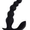 Bead Me Up Rechargeable Silicone Vibrating Anal Beads with Remote Control - Black