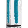 Flip Flop Rechargeable Silicone Dual End Vibrator - Blue