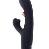 Playboy Aureus Rechargeable Silicone Triple Motor Vibrator with Remote Control - Black