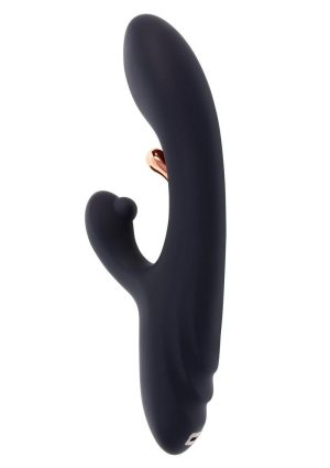 Playboy Aureus Rechargeable Silicone Triple Motor Vibrator with Remote Control - Black