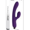 Playboy New Crush Rechargeable Silicone Dual Vibrator - Purple