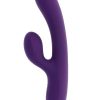 Playboy New Crush Rechargeable Silicone Dual Vibrator - Purple