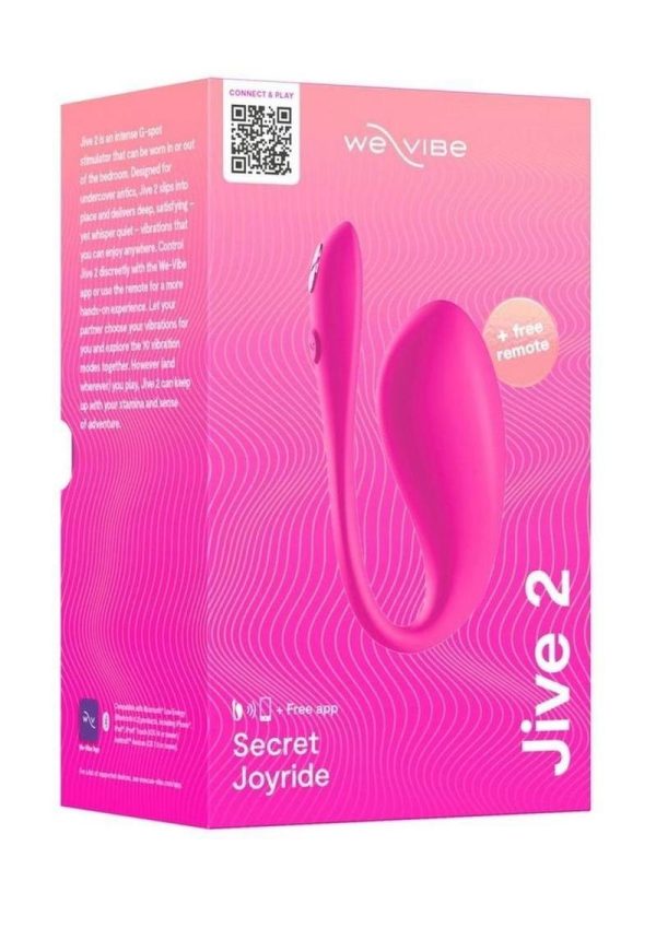 We-Vibe Jive 2 Silicone Rechargeable Wearable G-Spot Vibrator with Remote Control - Electric Pink