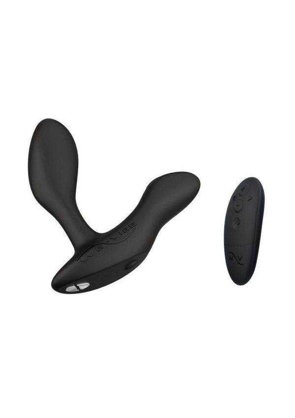 We-Vibe Vector+ Rechargeable Silicone Vibrating Prostate Massager with Remote Control - Charcoal Black