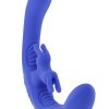Lovebirds Rechargeable Silicone Dual Vibrator with Remote Control - Blue