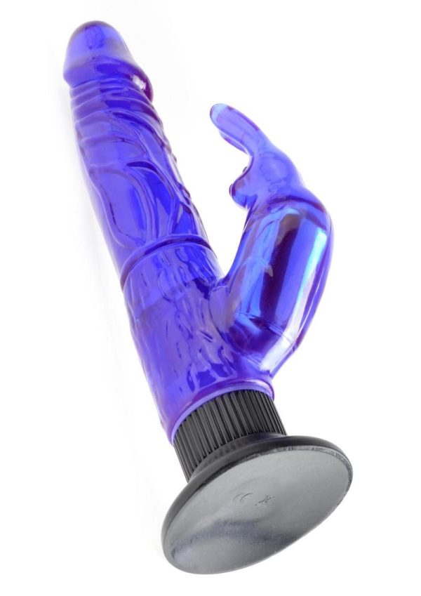 Bunny Wall Bangers Deluxe Vibrating Suction Dong Waterproof 8.5 Inch Purple - Image 3