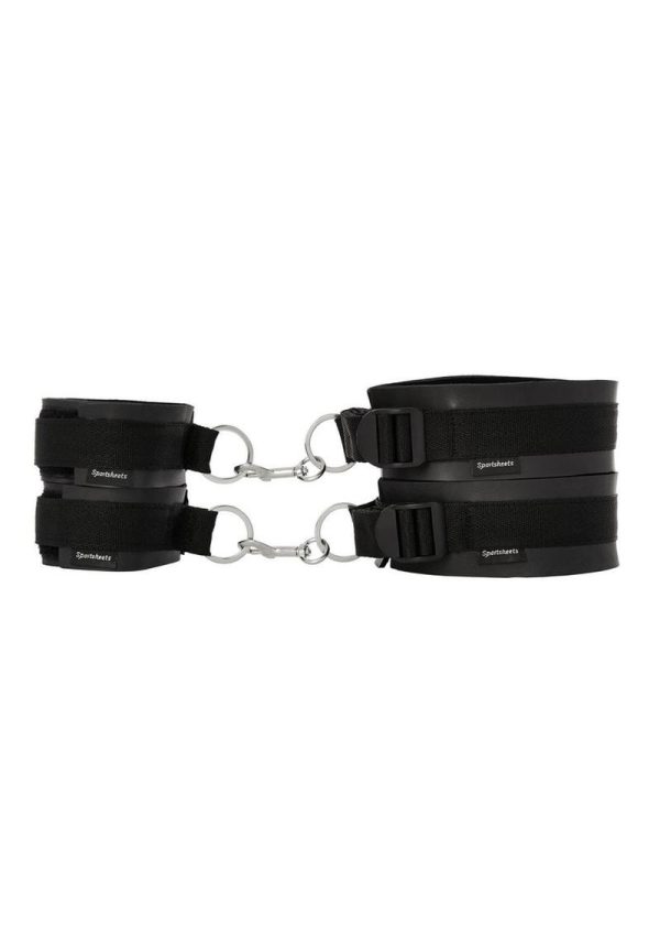 Thigh And Wrist Cuff Set Black - Image 4