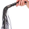 Fetish Fantasy Series Beaded Cat-O-Nine Tails - Black