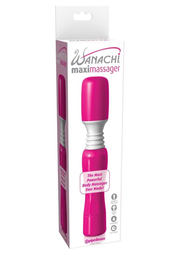 Maxi Wanachi Silicone Massager Waterproof 9 Inch Pink - Image 2