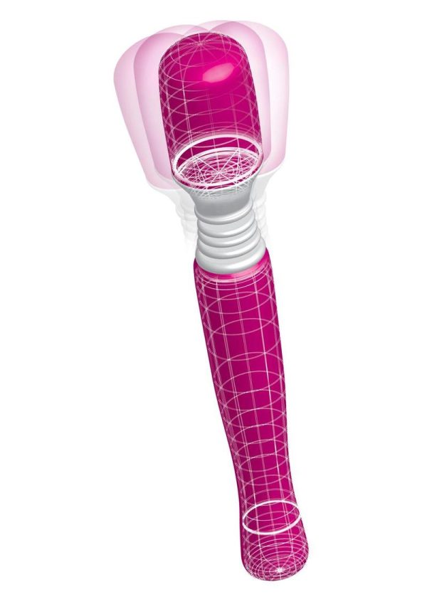 Maxi Wanachi Silicone Massager Waterproof 9 Inch Pink - Image 3