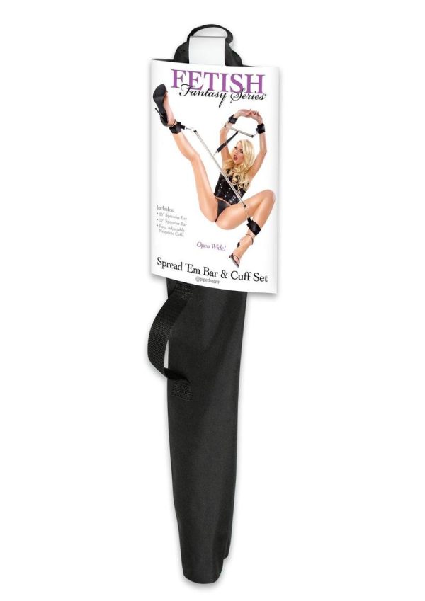Fetish Fantasy Spread Em Bar And Cuffs Set Black - Image 2
