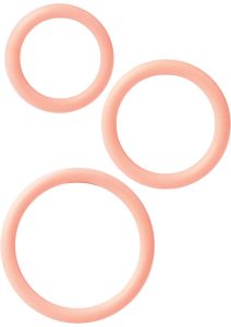 Silicone Support Rings Cock Rings (3 Piece Set) - Ivory