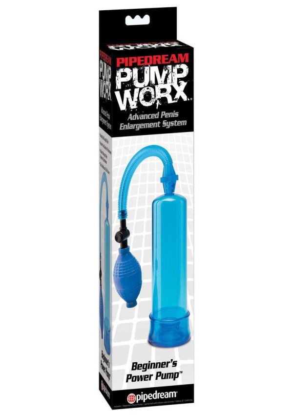 Pump Worx Beginners Power Pump With Cockring Blue - Image 2