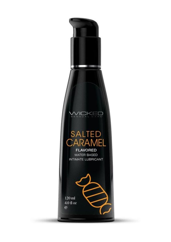 Wicked Aqua Flavored Water Based Lubricant Salted Caramel 4 Ounce - Image 2