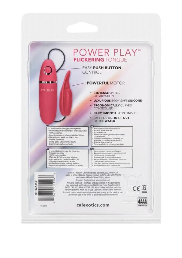 Power Play Flickering Tongue Silicone Massager Waterproof Pink 4 Inch - Image 4