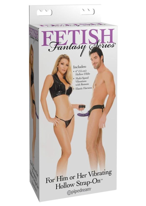 Fetish Fantasy Vibrating Hollow Strap On 6.5 Inch  Purple - Image 2
