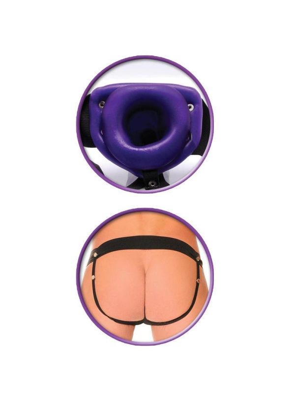 Fetish Fantasy Vibrating Hollow Strap On 6.5 Inch  Purple - Image 3