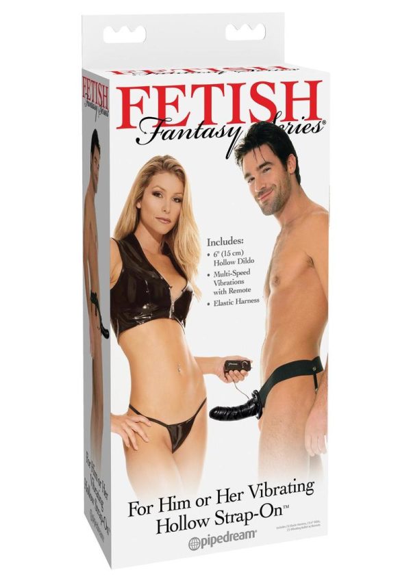 Fetish Fantasy Vibrating Hollow Strap On 6.5 Inch Black - Image 2