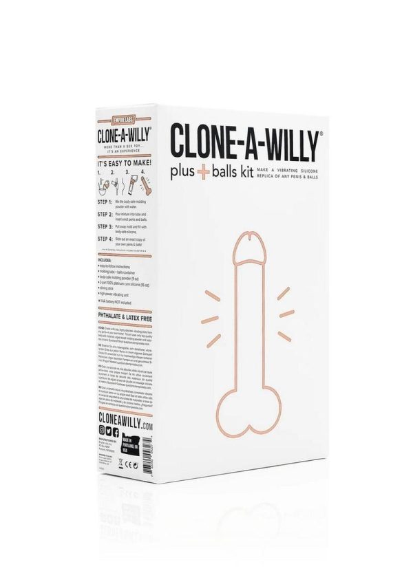 Clone A Willy Plus Balls Vibrating Silicone Kit Flesh - Image 3