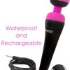PalmPower Rechargeable Silicone Personal Wand Massager - Fuschia