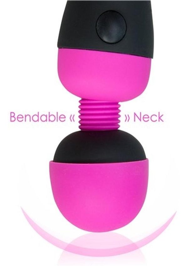 Palm Power Recharge Massager Silicone Body Wand Fuschia - Image 3