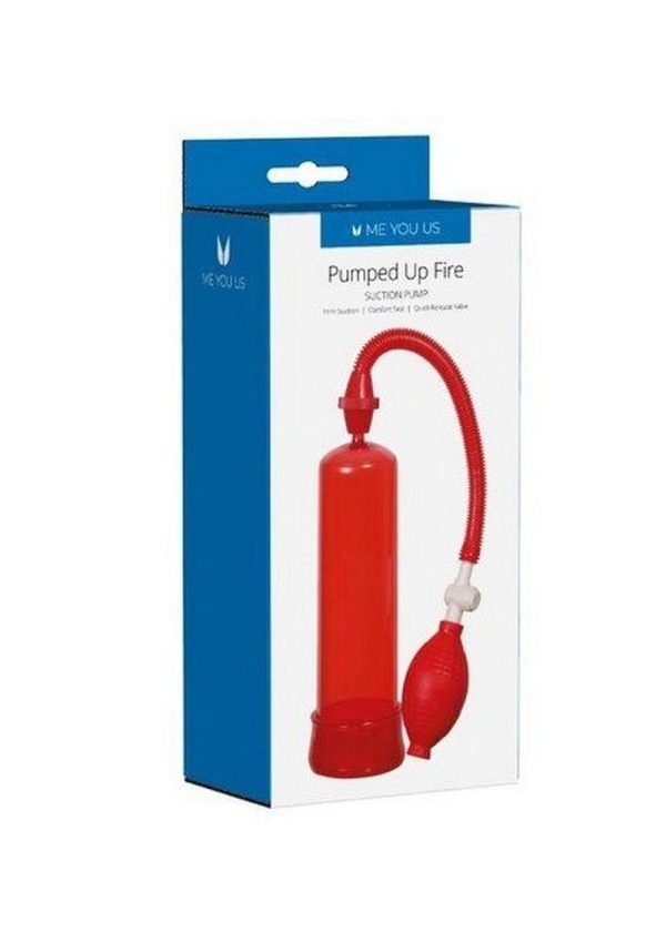 Linx Pumped Up Fire Penis Pump Red 7.75 Inch