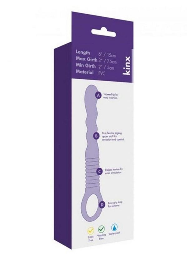 Kinx Ridged Anal Teaser Blue 6 Inch - Image 2