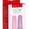 Kinx Lust Finger Textured Sleeves Pink / Purple 2 Each Per Box 3.25 Inch - Image 2